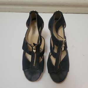 Michael Kors Berkeley Espadrille Platform Sandals Coastal Beach Boho Girly